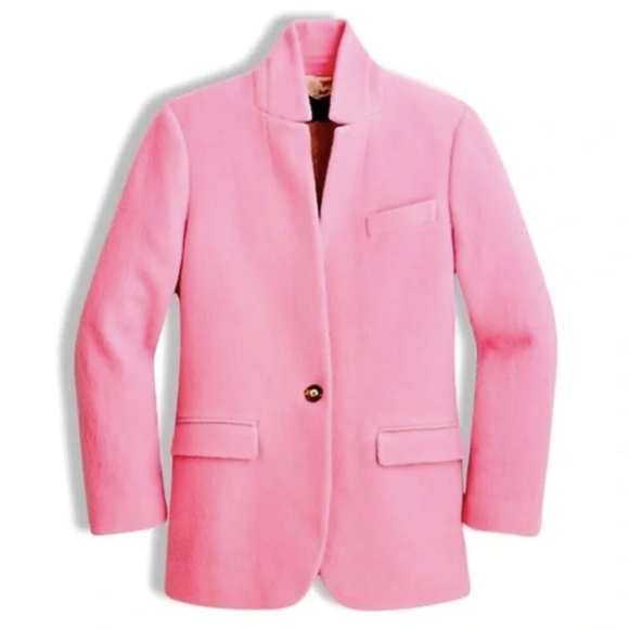 J. Crew Jackets & Blazers - J. Crew Pink Notchless Collar Single-Button Blazer